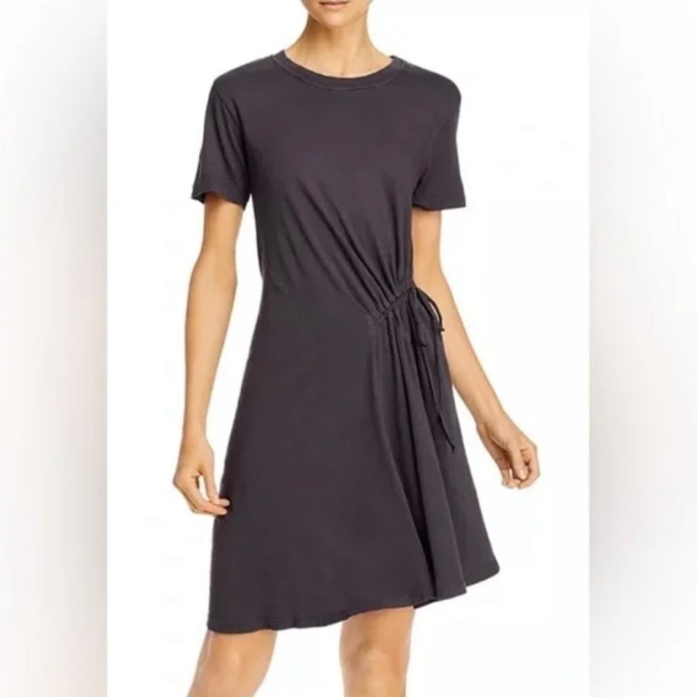 NWT Current/Elliott The Poppy Jersey Knit Washed Black Dress Size 0 reg $168